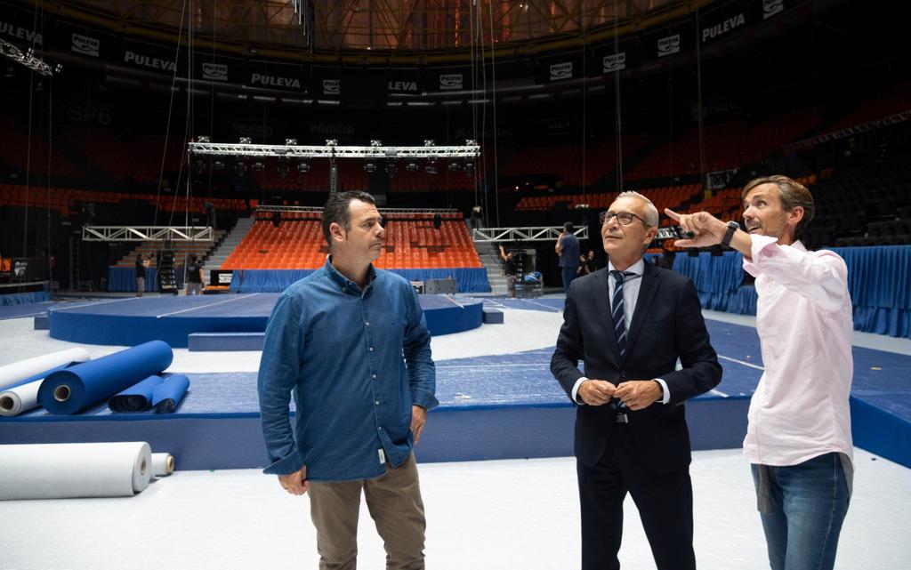 La Fonteta, montaje de la Gala de Elección de Cortes de Honor 2024